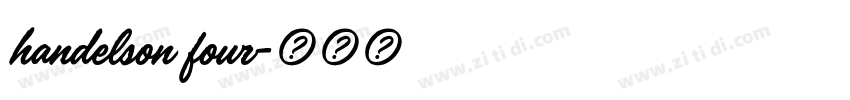 handelson four字体转换